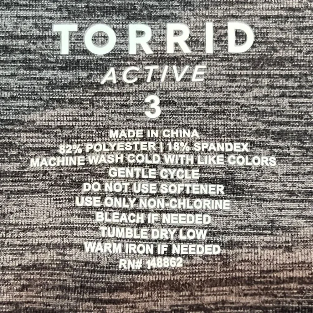 NWT TORRID Active Sports Bra Sz 3X Gray Strappy - Picture 5 of 5